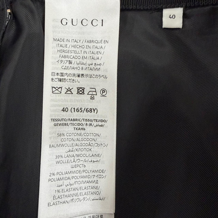未使用品☆GUCCI グッチ 25AW 846316 サイドスリット ツイードスカート タイトスカート ブラック ホワイト 40 イタリア製 正規品