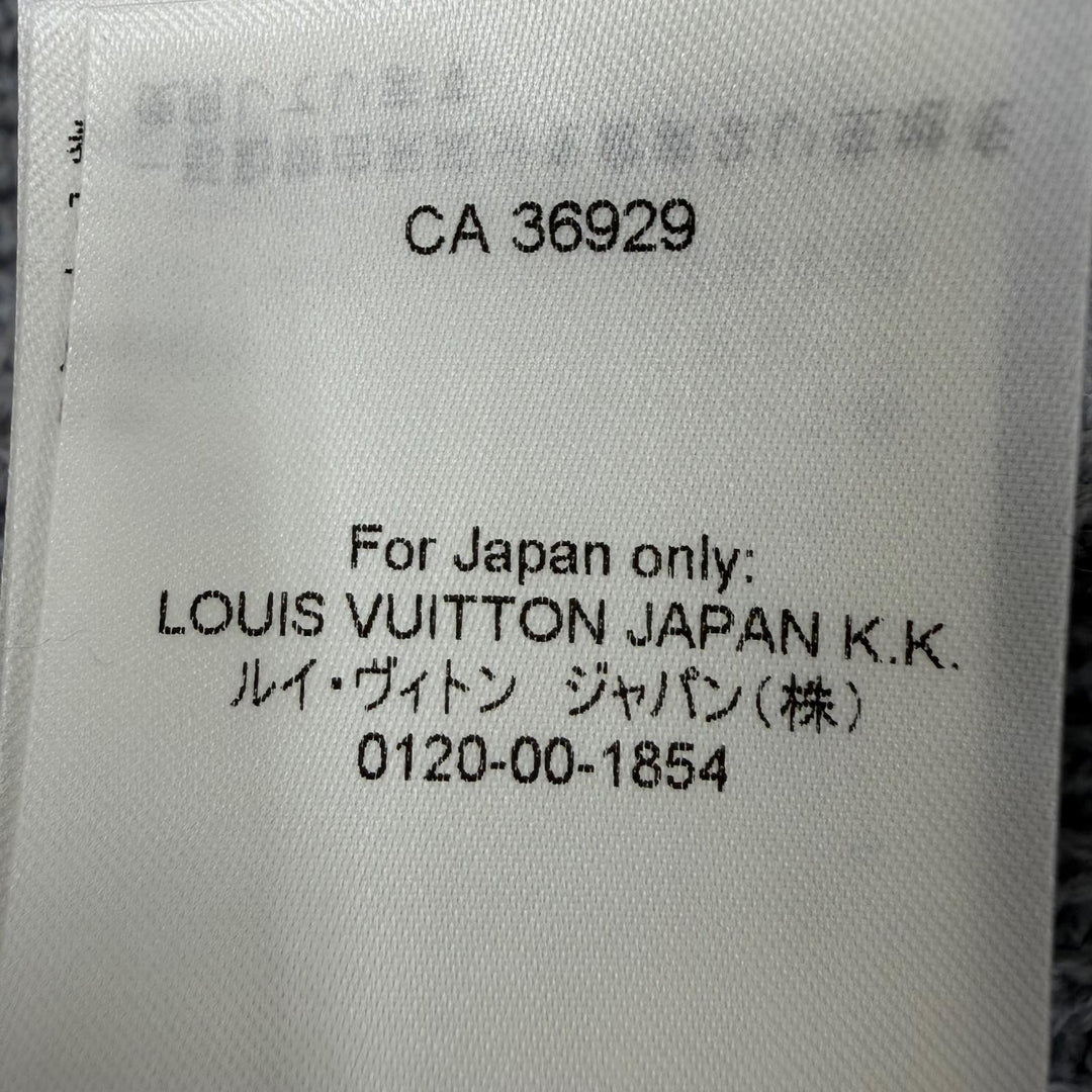 未使用品☆LOUIS VUITTON ルイヴィトン 24AW ウール LVサークルロゴ ニット ミニスカート グレー XS イタリア製 正規品 レディース 箱付