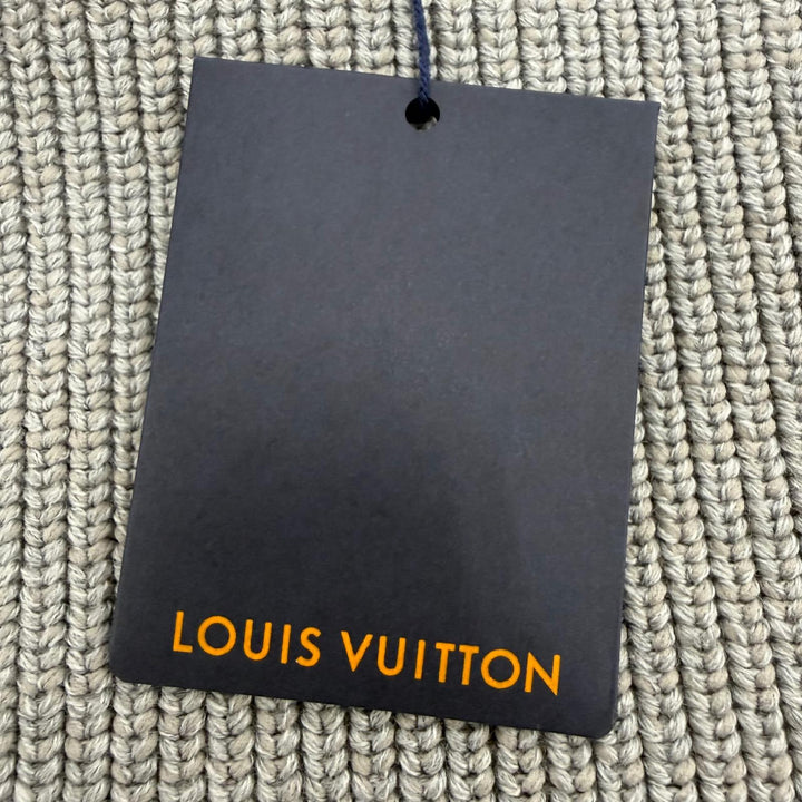 未使用品☆LOUIS VUITTON ルイヴィトン 24AW ウール LVサークルロゴ ニット ミニスカート グレー XS イタリア製 正規品 レディース 箱付
