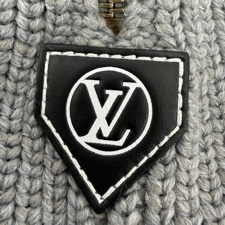 未使用品☆LOUIS VUITTON ルイヴィトン 24AW ウール LVサークルロゴ ニット ミニスカート グレー XS イタリア製 正規品 レディース 箱付
