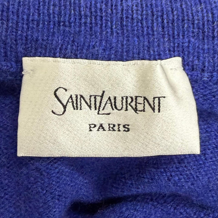 美品□SAINT LAURENT PARIS サンローランパリ 2025年製 847160 カシミヤ ウール タートルネックニット ネイビー XS イタリア製 正規品