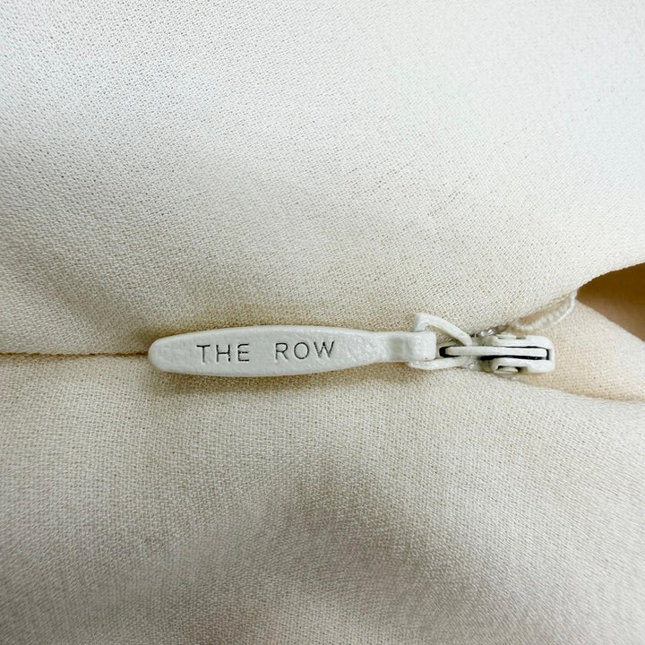 未使用品☆THE ROW ザロウ 10925 W3326 シルク100％ JEYRA DRESS ドレープマキシドレス ワンピース アイボリー 0 イタリア製 正規品