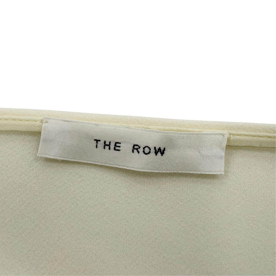 未使用品☆THE ROW ザロウ 10925 W3326 シルク100％ JEYRA DRESS ドレープマキシドレス ワンピース アイボリー 0 イタリア製 正規品