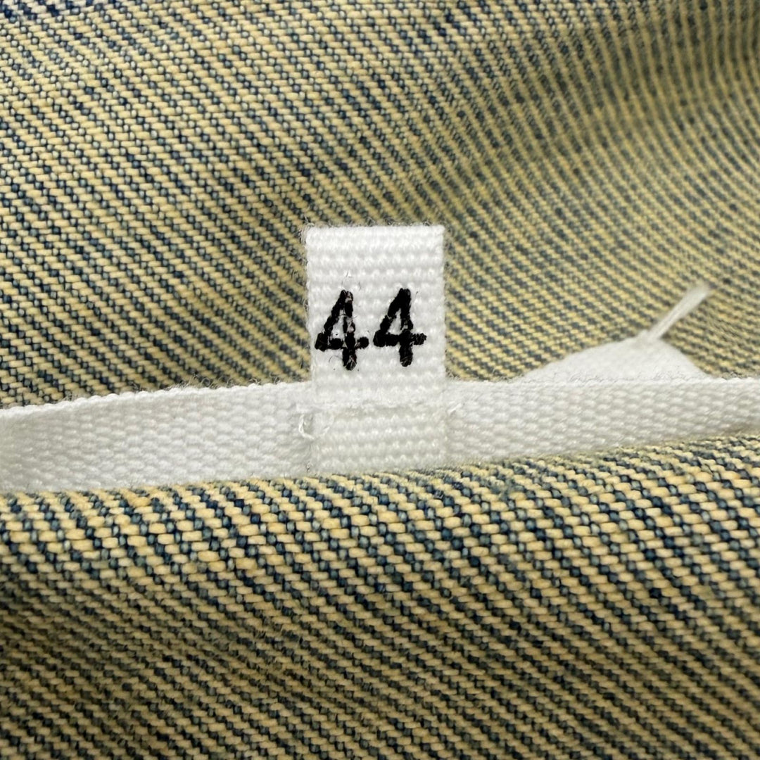 極美品▼Maison Margiela メゾンマルジェラ ヴィンテージ 22SS S30AM0547 ノーカラー ウォッシュデニムジャケット ブルー 44 正規品