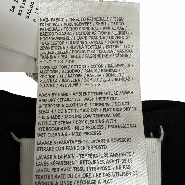 未使用品□Maison Margiela 10 メゾンマルジェラ10 26AW S50HN0027 Vネック パフスリーブ 半袖ニット ブラック S イタリア製 正規品