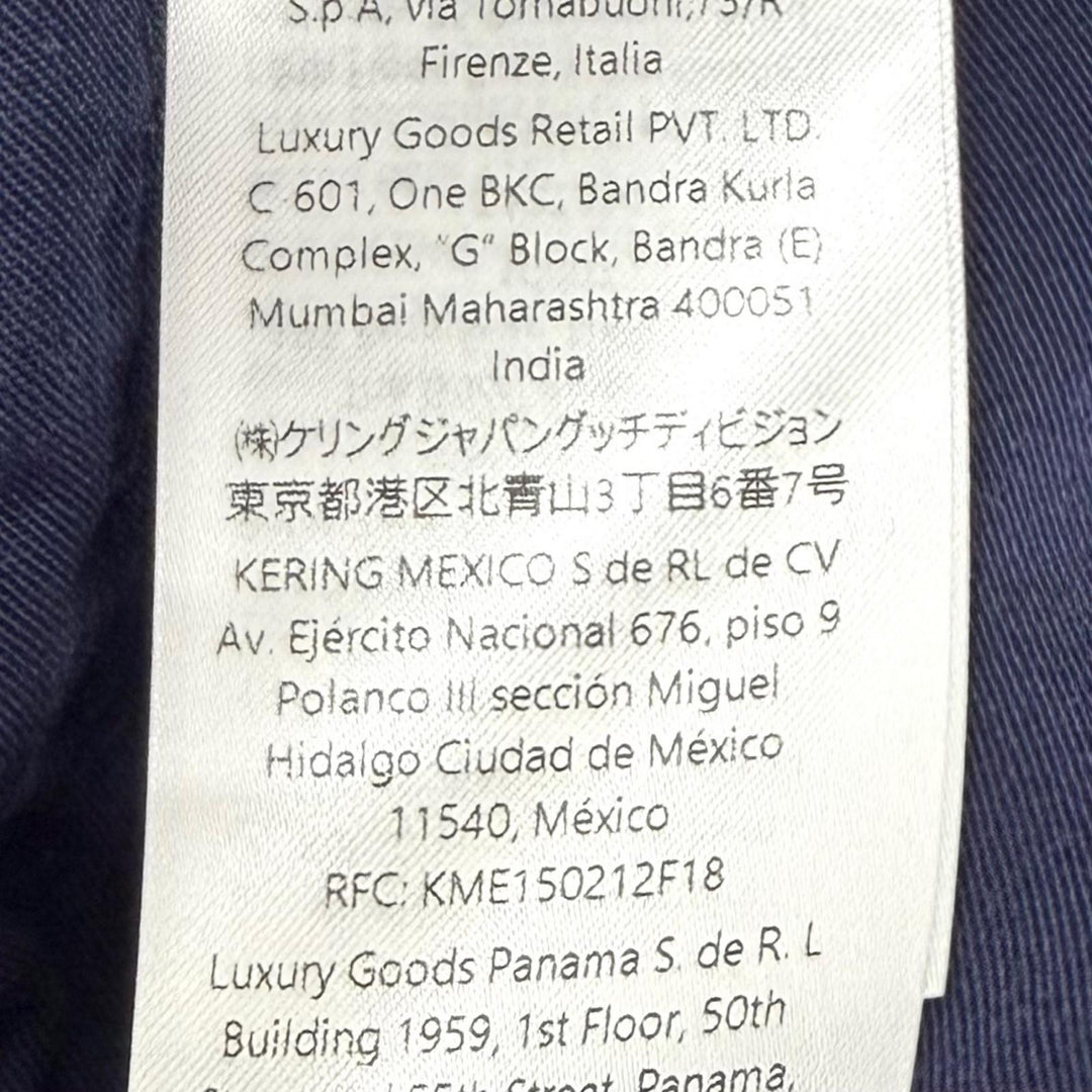 未使用品★GUCCI グッチ 24AW 791386 コットン100％ GGジャガード ボックスプリーツ デニムスカート インディゴ 36 正規品 ハンガー付き
