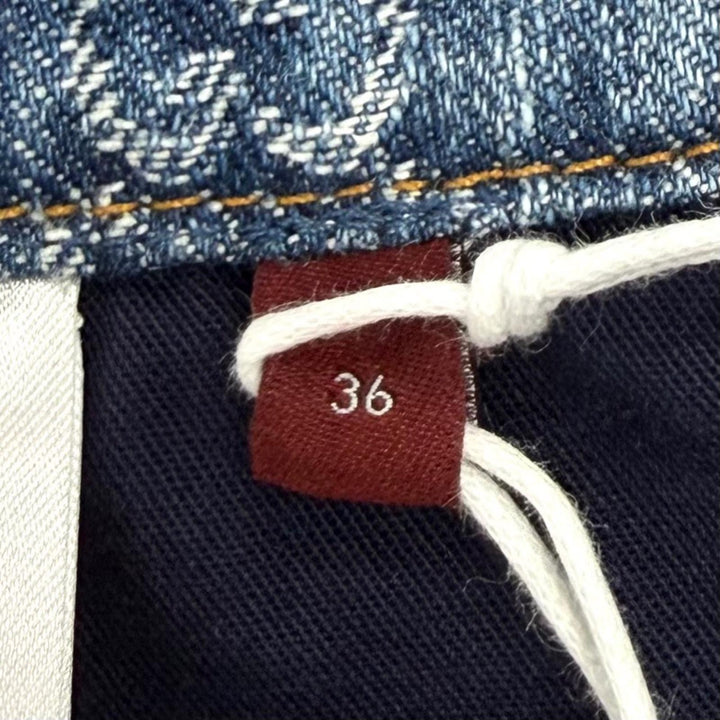 未使用品★GUCCI グッチ 24AW 791386 コットン100％ GGジャガード ボックスプリーツ デニムスカート インディゴ 36 正規品 ハンガー付き