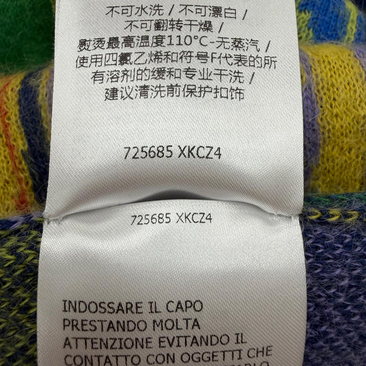 極美品▼GUCCI グッチ 23SS 725685 ウール モヘア アルファベット うさぎ ラビット Vネック ニット カーディガン マルチ M 正規品 メンズ