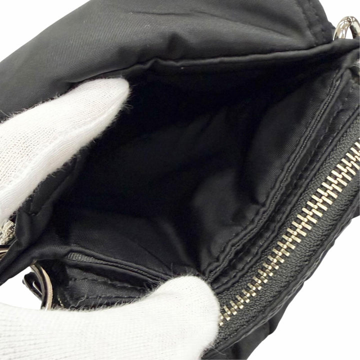 極美品△TOGA PORTER トーガ ポーター ナイロン コラボ スタッズ装飾 ナイロン 2WAY ハンドバッグ ショルダーバッグ ブラック レディース