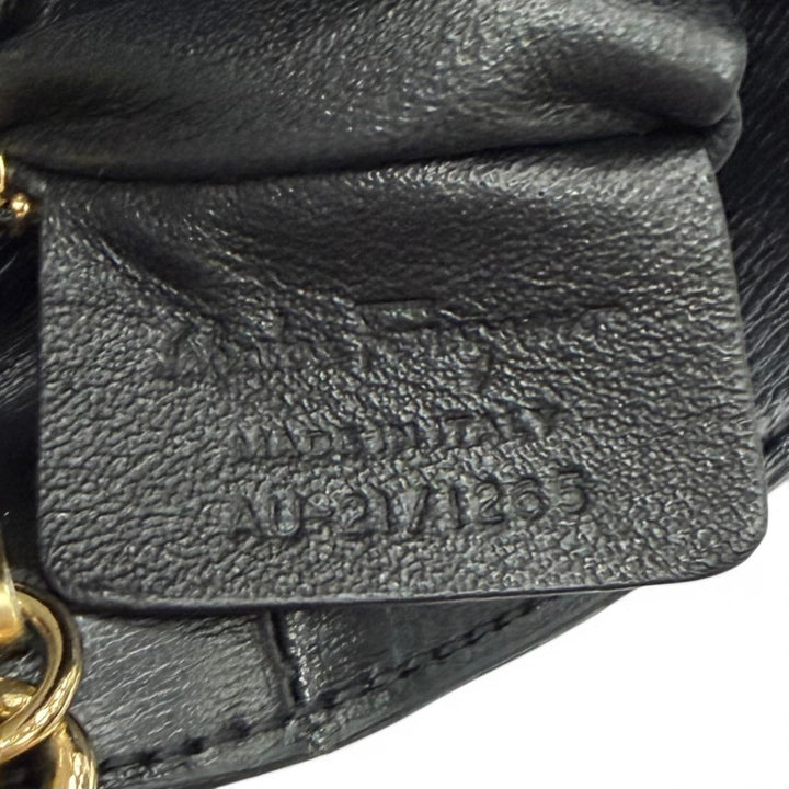 極美品★Salvatore Ferragamo サルヴァトーレフェラガモ ヴァラリボン レザー ショルダーバッグ ブラック ゴールド金具 保存袋付き