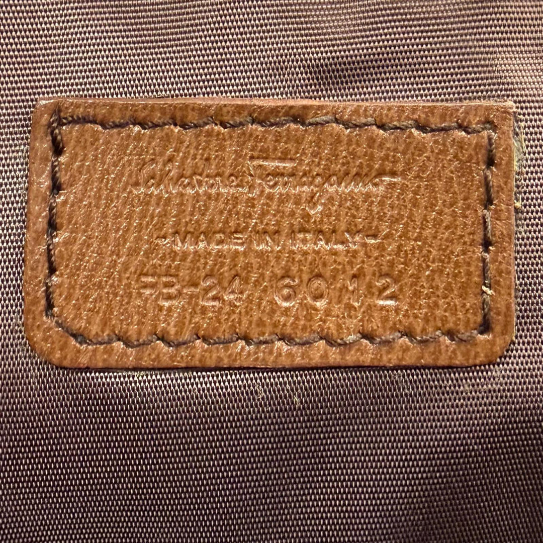 極美品▼Salvatore Ferragamo サルヴァトーレフェラガモ レザー 鍵付き 緩衝材入ポケット 2WAY ビジネスバッグ ブリーフケース ブラウン