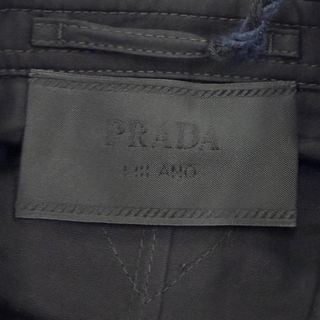 極美品▼PRADA プラダ 24SS UGI267 コットン ユーティリティ マルチポケット シャツジャケット ブラック 46 イタリア製 正規品 メンズ