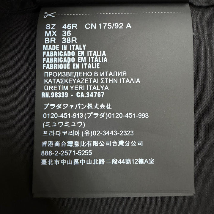 極美品▼PRADA プラダ 24SS UGI267 コットン ユーティリティ マルチポケット シャツジャケット ブラック 46 イタリア製 正規品 メンズ