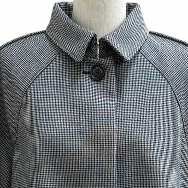 極美品★BALENCIAGA バレンシアガ 436002 千鳥格子 ドッキングジャケット コート グレー ブラック IT 38 イタリア製 正規品 レディース