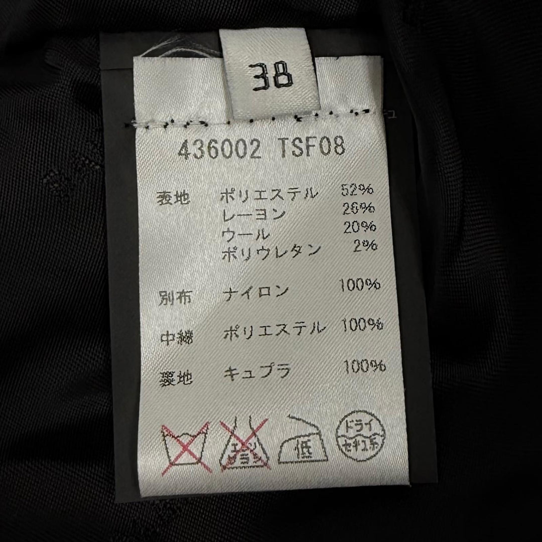 極美品★BALENCIAGA バレンシアガ 436002 千鳥格子 ドッキングジャケット コート グレー ブラック IT 38 イタリア製 正規品 レディース