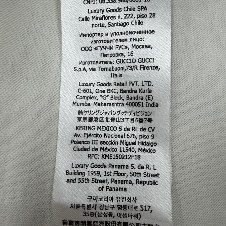 極美品▼GUCCI グッチ 24SS 776596 コットン スパンコール クルーネック ショートスリーブ 半袖Ｔシャツ ホワイト S 伊製 正規品 メンズ