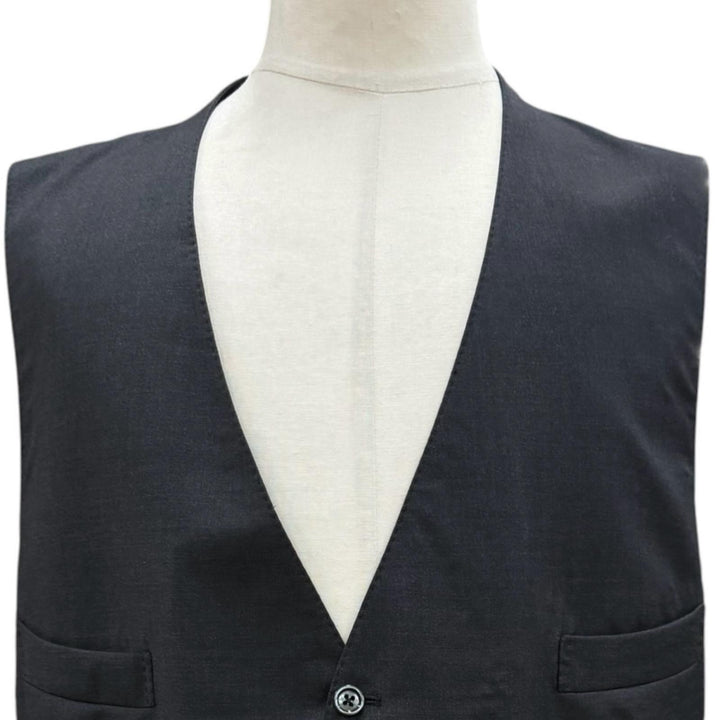 極美品▼TOM FORD トムフォード 0R0022 51S140 ウール シルク Vネック ジレ ベスト グレー ボルドー 56 イタリア製 メンズ ハンガー付き