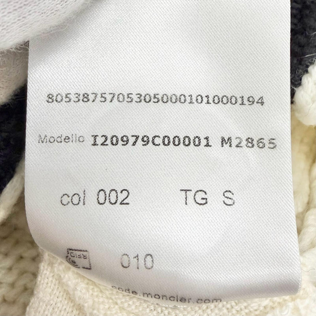 極美品△MONCLER GRENOBLE モンクレール グルノーブル 2023年製 ウール ロゴワッペン ノルディック 長袖 ニット セーター S 正規品
