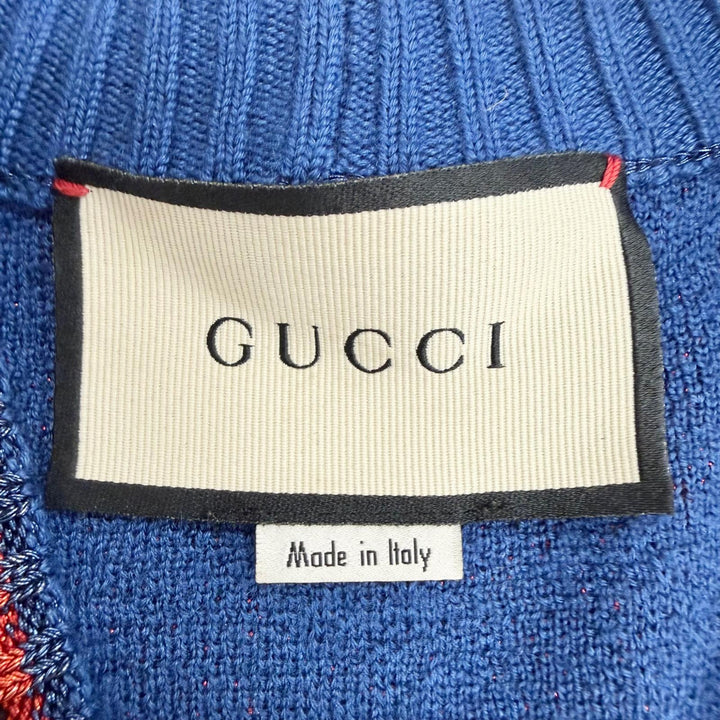 極美△GUCCI グッチ 478730 X5Z75 ウール シルク カシミヤ インターロッキングGボタン GG柄 ラメ Vネック 長袖 カーディガン XS 正規品