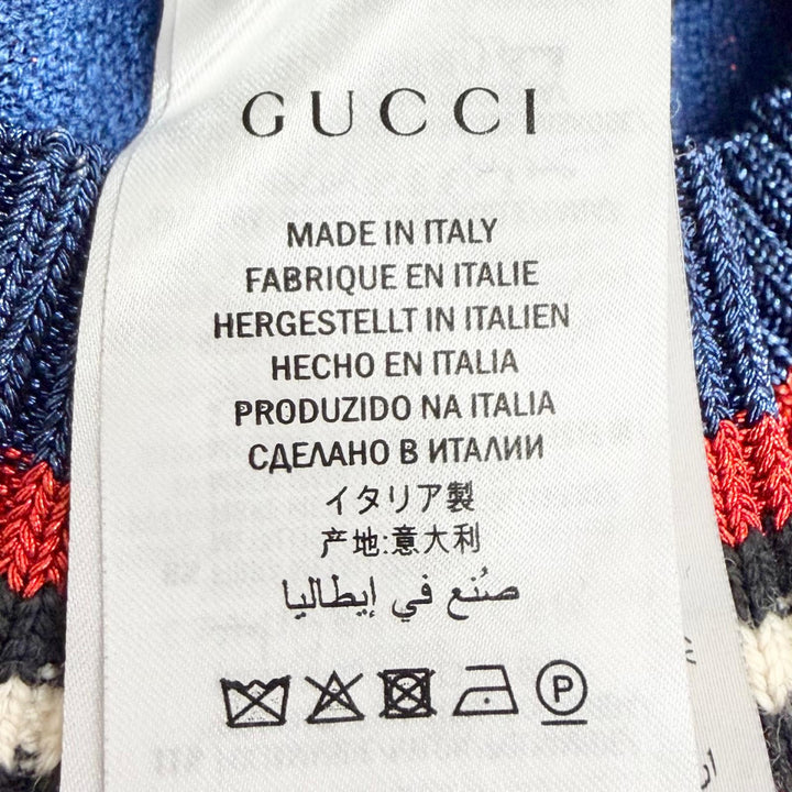 極美△GUCCI グッチ 478730 X5Z75 ウール シルク カシミヤ インターロッキングGボタン GG柄 ラメ Vネック 長袖 カーディガン XS 正規品