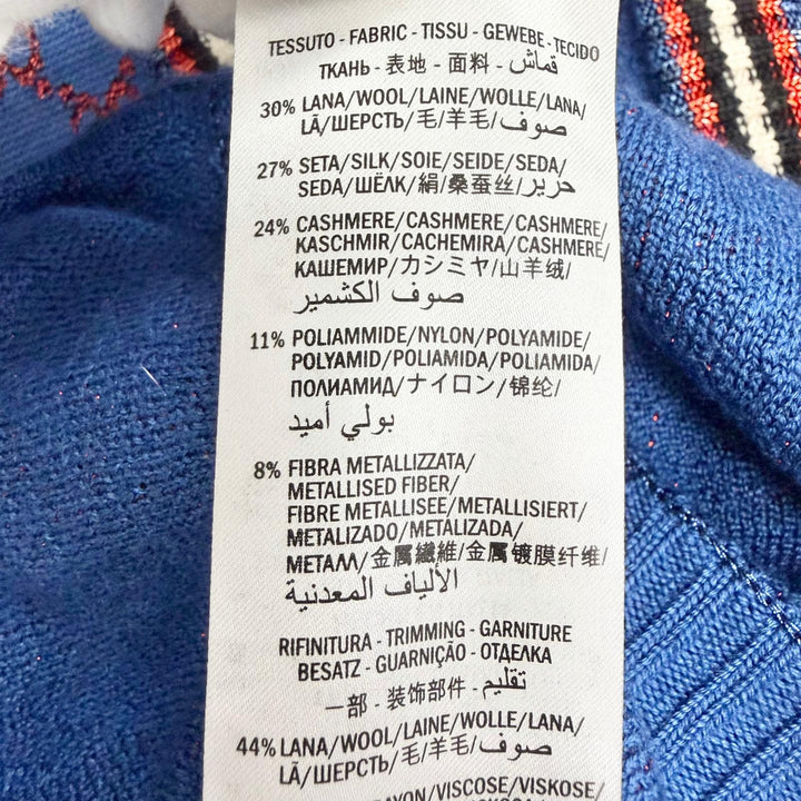極美△GUCCI グッチ 478730 X5Z75 ウール シルク カシミヤ インターロッキングGボタン GG柄 ラメ Vネック 長袖 カーディガン XS 正規品