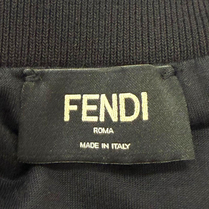 未使用品□FENDI フェンディ FT0078 ペカン ストライプ FFロゴジップ パイル地 ベスト ブラウン ブラック S イタリア製 正規品 メンズ