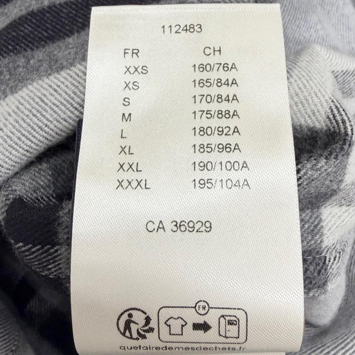 美品□LOUIS VUITTON ルイヴィトン 24AW ダミエチェック ロングスリーブ 長袖 フランネルシャツ グレー XXL イタリア製 正規品 メンズ