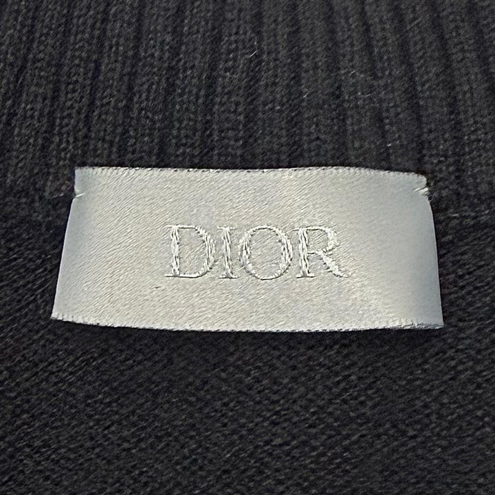 未使用品▼DIOR KENNY SCHARF ディオール オム ケニーシャーフ 193M637AT326 カシミヤ100% ロゴ刺繍 クルーネック ニットセーター S 正規