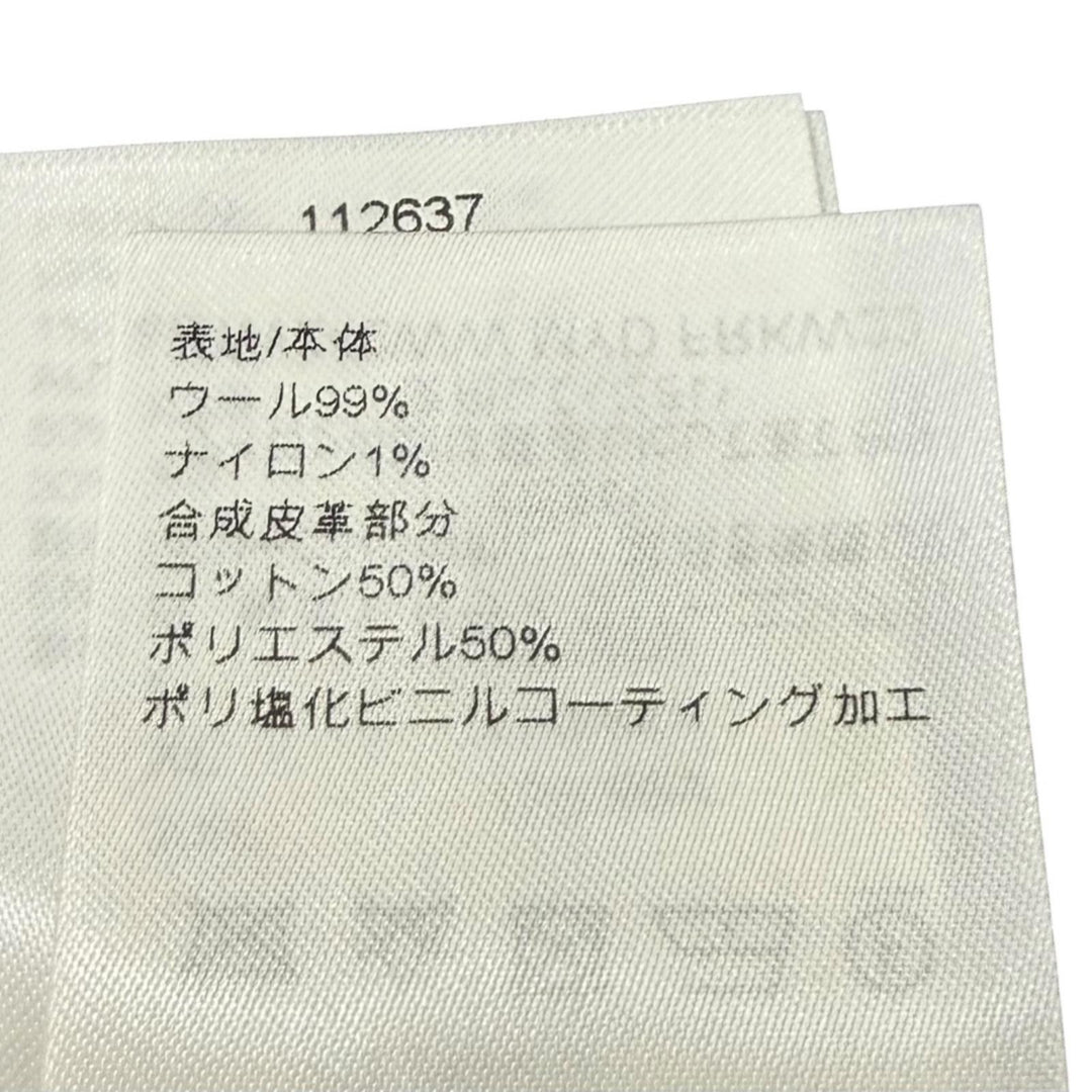 極美品★LOUIS VUITTON ルイヴィトン 24AW レザーモノグラムパッチ タートルネック ノースリーブ ニット ブルー グレー S 伊製 正規品