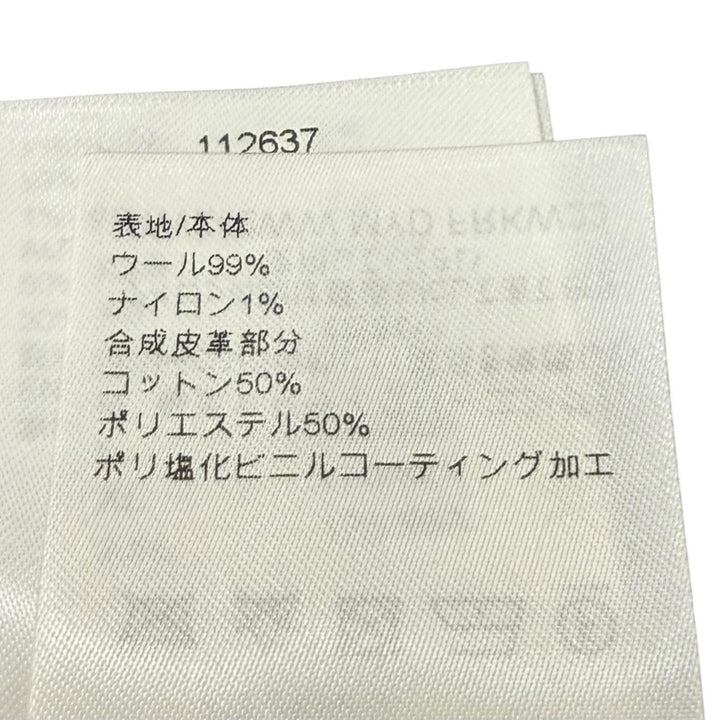 極美品★LOUIS VUITTON ルイヴィトン 24AW レザーモノグラムパッチ タートルネック ノースリーブ ニット ブルー グレー S 伊製 正規品