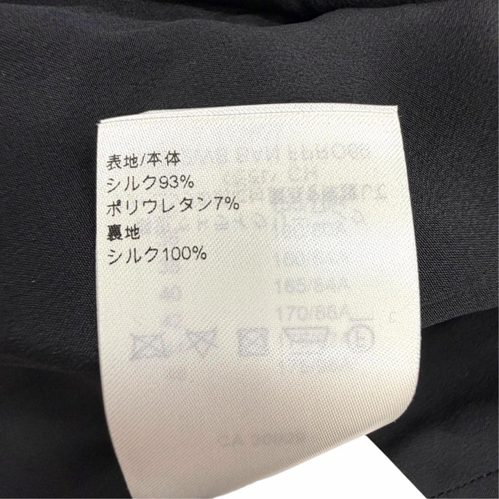 未使用品△LOUIS VUITTON ルイヴィトン 23AW シルク フロントデザイン ノースリーブ ワンピース ブラック FR 36 仏製 正規品 レディース
