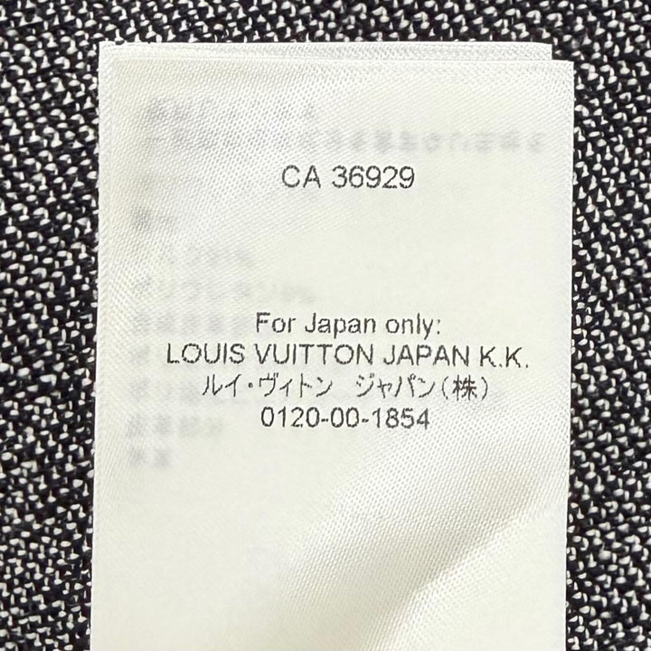 未使用品★LOUIS VUITTON ルイヴィトン 23AW モノグラムZIP レザー使い ウール ワンピース グレー ブラック 34 伊製 正規品 レディース