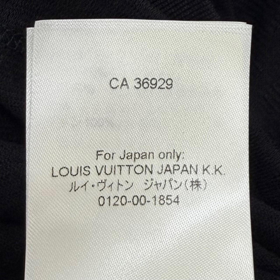 未使用品★LOUIS VUITTON ルイヴィトン 24AW ウール混 LVロゴ チェーン装飾 クルーネック ノースリーブ ワンピース ブラック XS 正規品