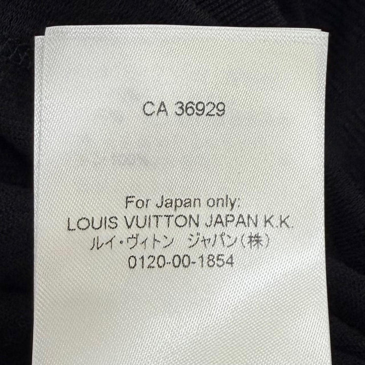 未使用品★LOUIS VUITTON ルイヴィトン 24AW ウール混 LVロゴ チェーン装飾 クルーネック ノースリーブ ワンピース ブラック XS 正規品