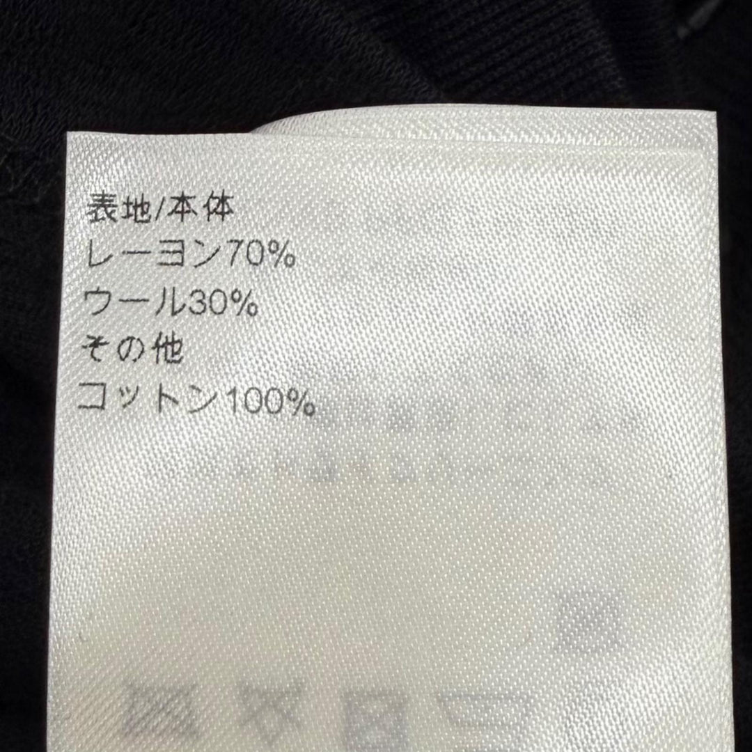 未使用品★LOUIS VUITTON ルイヴィトン 24AW ウール混 LVロゴ チェーン装飾 クルーネック ノースリーブ ワンピース ブラック XS 正規品
