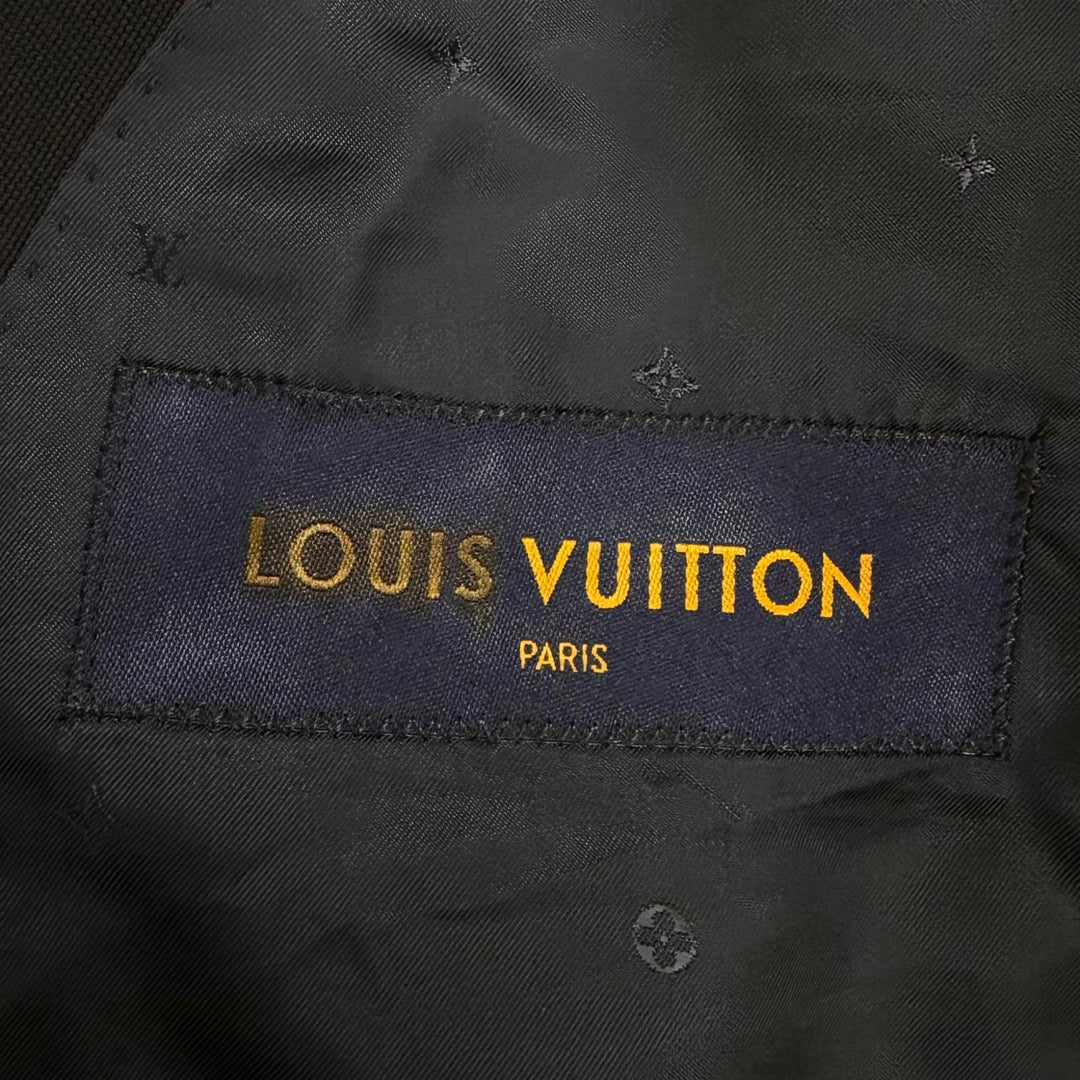 未使用品□LOUIS VUITTON ルイヴィトン 2020年製 ウール100％ シングル テーラードジャケット ネイビー 50 イタリア製 正規品 メンズ