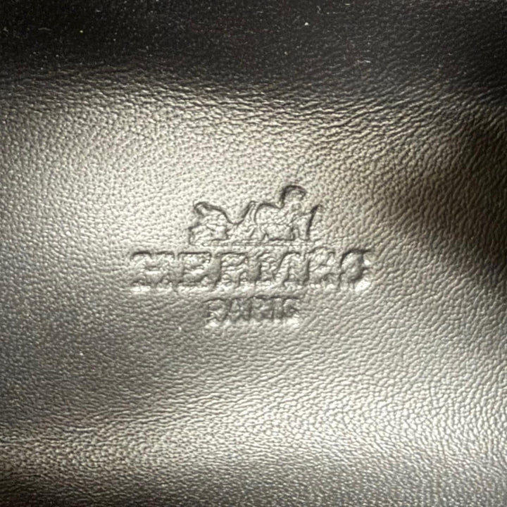 未使用品☆HERMES エルメス イリコ キャンバス レザー使い ロゴワッペン レースアップ ハイカットスニーカー ブラック IT 38 イタリア製