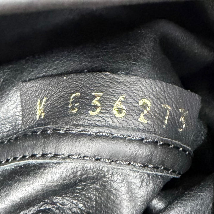 未使用品△CHANEL シャネル G36273 ココマークステッチ ミドル レザーブーツ ジョッキーブーツ ブラック 36 伊製 レディース 保存袋付き