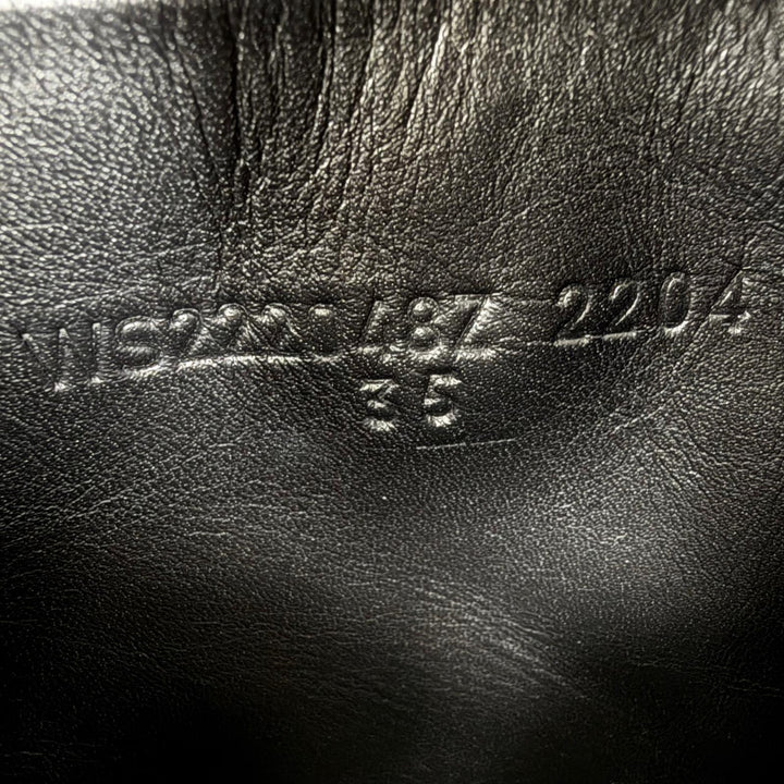 美品☆HERMES エルメス Fuji フジ エクスリブリス キルティング レザー ロングブーツ ブラック 35 イタリア製 レディース
