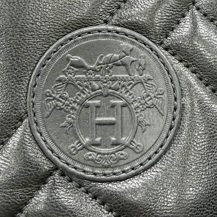 美品☆HERMES エルメス Fuji フジ エクスリブリス キルティング レザー ロングブーツ ブラック 35 イタリア製 レディース
