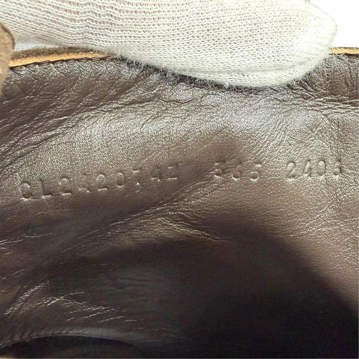 未使用品△HERMES エルメス 242074Z シングル55 スウェードレザー センタージップ アンクルブーツ ショートブーツ ダークブラウン 36.5