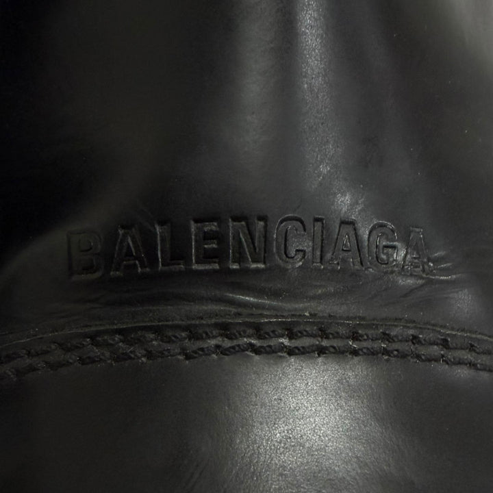 極美品□BALENCIAGA バレンシアガ 636599 TRACTOR 20MM レザー 厚底 サイドゴア チェルシー ブーツ ブラック 40 イタリア製 メンズ