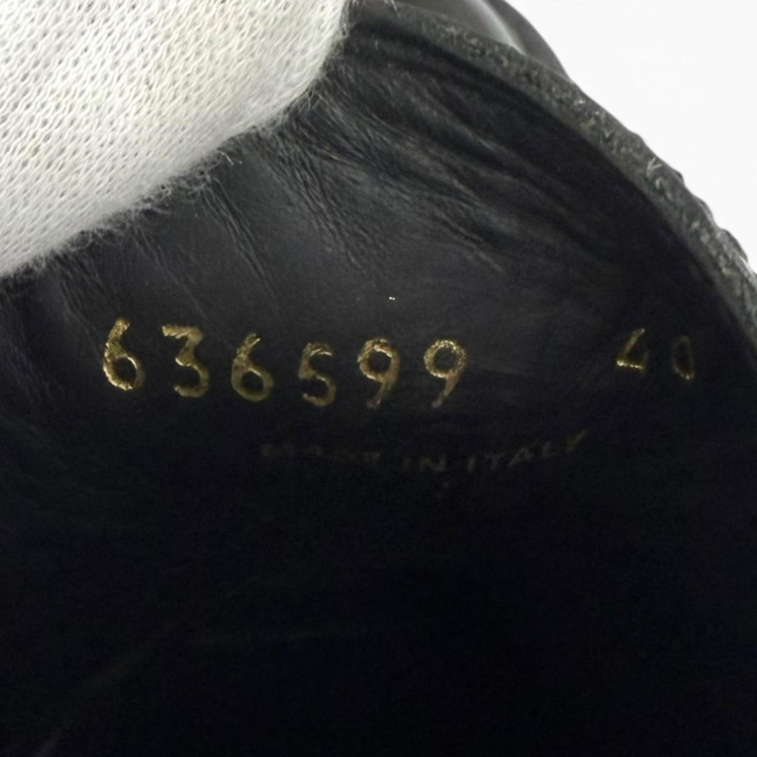 極美品□BALENCIAGA バレンシアガ 636599 TRACTOR 20MM レザー 厚底 サイドゴア チェルシー ブーツ ブラック 40 イタリア製 メンズ