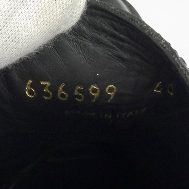 極美品□BALENCIAGA バレンシアガ 636599 TRACTOR 20MM レザー 厚底 サイドゴア チェルシー ブーツ ブラック 40 イタリア製 メンズ