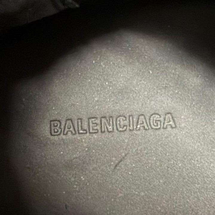 極美品□BALENCIAGA バレンシアガ 636599 TRACTOR 20MM レザー 厚底 サイドゴア チェルシー ブーツ ブラック 40 イタリア製 メンズ
