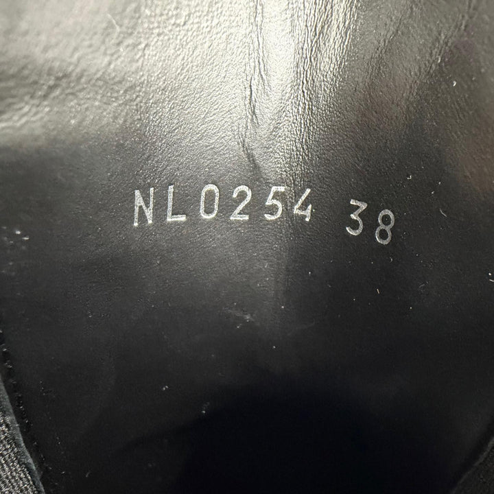 未使用品☆LOUIS VUITTON ルイヴィトン トリニティ・アンクルブーツ LVロゴ レザー ショートブーツ ブラック 38 イタリア製 レディース