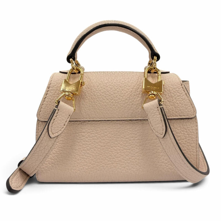 極美品☆MOYNAT モワナ REJANE NANO レジェンヌ レザー 2WAY ミニハンドバッグ ショルダーバッグ ピンクベージュ フランス製 保存袋付き