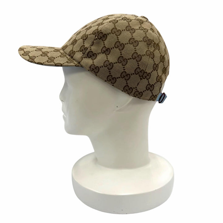 未使用品☆GUCCI YUKO HIGUCHI グッチ ヒグチユウコ 847862 GGキャンバス キャップ ブラウン ライトブルー M 伊製 正規品 レディース