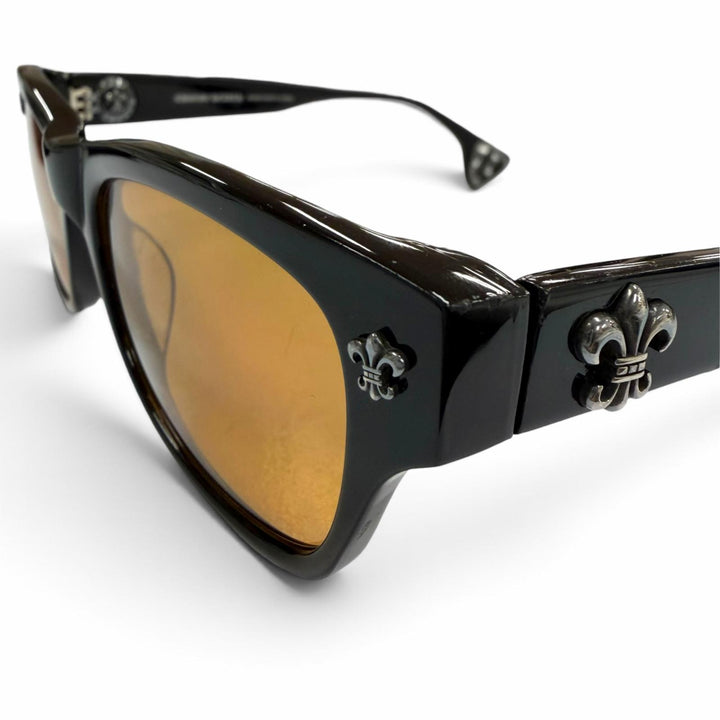 良品▼CHROME HEARTS クロムハーツ FILLED フィールド 925 BSフレア ウェリントン アイウェア サングラス 51□19-141 重量42.67g メンズ