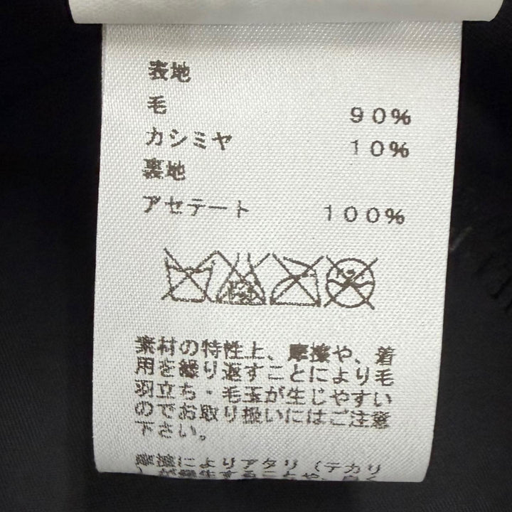 極美品▼HERMES エルメス ウール カシミヤ ヘリンボーン柄 Hロゴ刺繍 中折れ帽子 ハット グレー 59 フランス製 正規品 メンズ 箱付き
